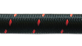 Vibrant Performance5ft Roll -8 Black Red Ny lon Braided Flex Hose