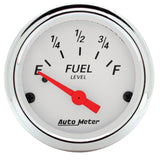 AutoMeter2-1/16in A/W Fuel Level Gauge - GM 0-90 Ohms