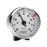 AutoMeter3-3/4in White Face Tach- Chrome Cup