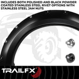 TrailFXWith Polished Stainless And Black Steel Rivets/ Stainless Hardware Kit