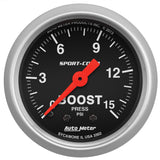 AutoMeter2-1/16 S/C  Boost  Gauge 0-15 PSI