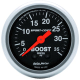 AutoMeter2-1/16in Sport Comp 0-35 Boost Gauge