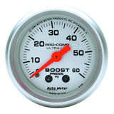 AutoMeter2-1/16in U/L Boost Gauge 0-60psi