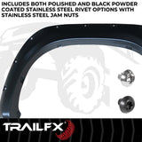 TrailFXWith Polished Stainless And Black Steel Rivets/ Stainless Hardware Kit