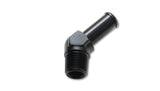 Male NPT to Hose Barb Adapter, 45 Degree; NPT Size: 3/8