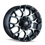 MayhemMAYHEM WARRIOR 8015 GLOSS BLACK MACHINED 18X9 6-135/6-139.7 -12MM 106MM