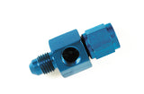 -6AN With 1/8 Inch NPTF Port Hole; Blue; Anodized Aluminum