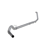 5in. Turbo Back. Single Side Exit. No Muffler. Off-Road. Aluminized Steel.