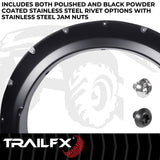 TrailFXWith Polished Stainless And Black Steel Rivets/ Stainless Hardware Kit