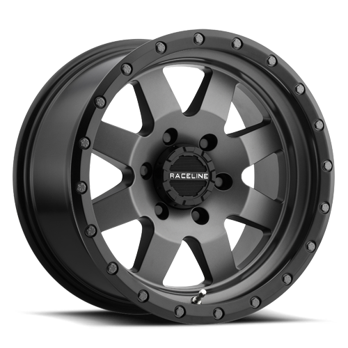 Aluminum Wheels 17x9 Defender 935G Gunmetal Gray Multi Spoke 0 Offset 5 on 127 Bolt Pattern 83.82 Bore Raceline