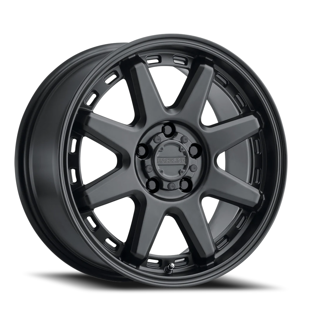 Aluminum Wheels 20x10 Scout 947B Satin Black -19 Offset 5 on 127 Bolt Pattern 78.1 Bore Raceline