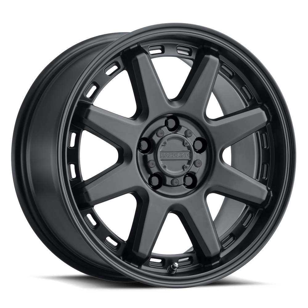 Aluminum Wheels 16x8 Scout 947B Satin Black 0 Offset 5 on 114.3 Bolt Pattern 78.1 Bore Raceline