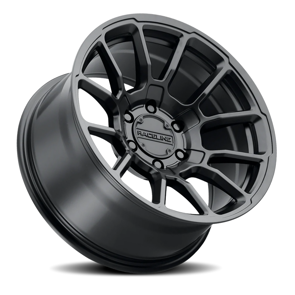 Aluminum Wheels 20x10 Gauge 950B Satin Black Multi Spoke -19 Offset 5 on 127 Bolt Pattern 78.1 Bore Raceline