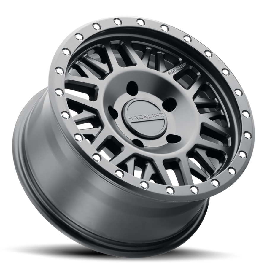 Aluminum Wheels 17x9 Ryno 951B Satin Black -12 Offset 8 on 170 Bolt Pattern 130.8 Bore Raceline