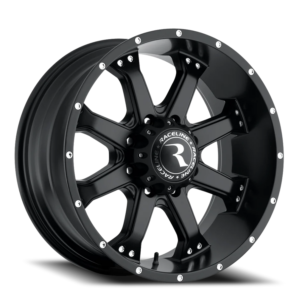 Aluminum Wheels 17x9 Assault 991B Satin Black 0 Offset 6 on 139.7 Bolt Pattern 106.1 Bore Raceline