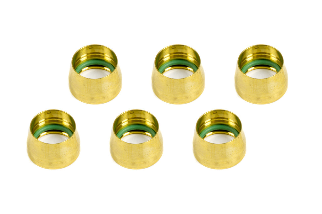 Aeroquip-10 Replacement A/C Brass Sleeves (6pk)