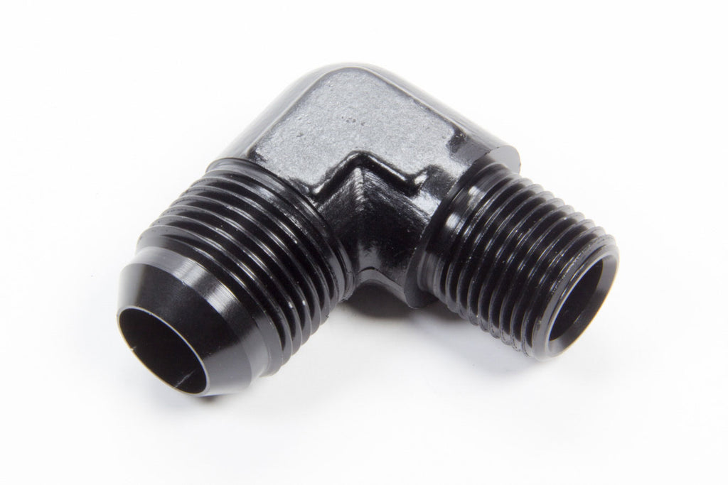 Aeroquip90 Deg #12 to 1/2in Alum Adapter Black