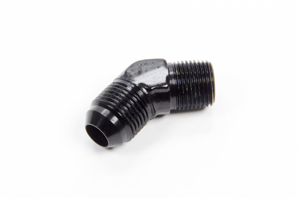 Aeroquip45 Deg Alum #8 to 3/8npt Fitting Black