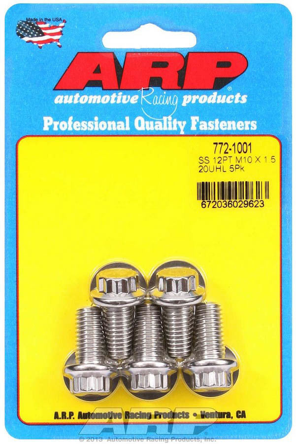 Auto Racing Products10mm x 1.50 x 20 12pt SS Bolt Kit 5pk