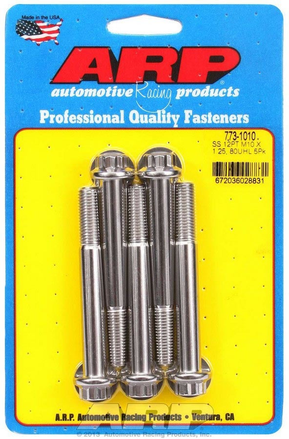 Auto Racing ProductsBolt Kit - SS 12pt 5pk 10mm x 1.25 x 80mm