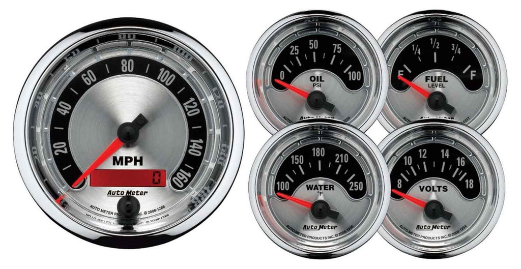 AutoMeterA/M 5-Piece Gauge Kit