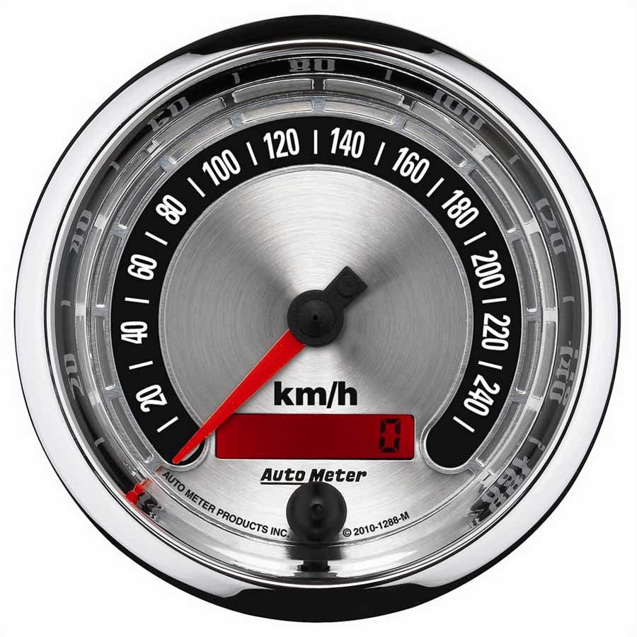 AutoMeter3-3/8 A/M Speedometer 260KPH