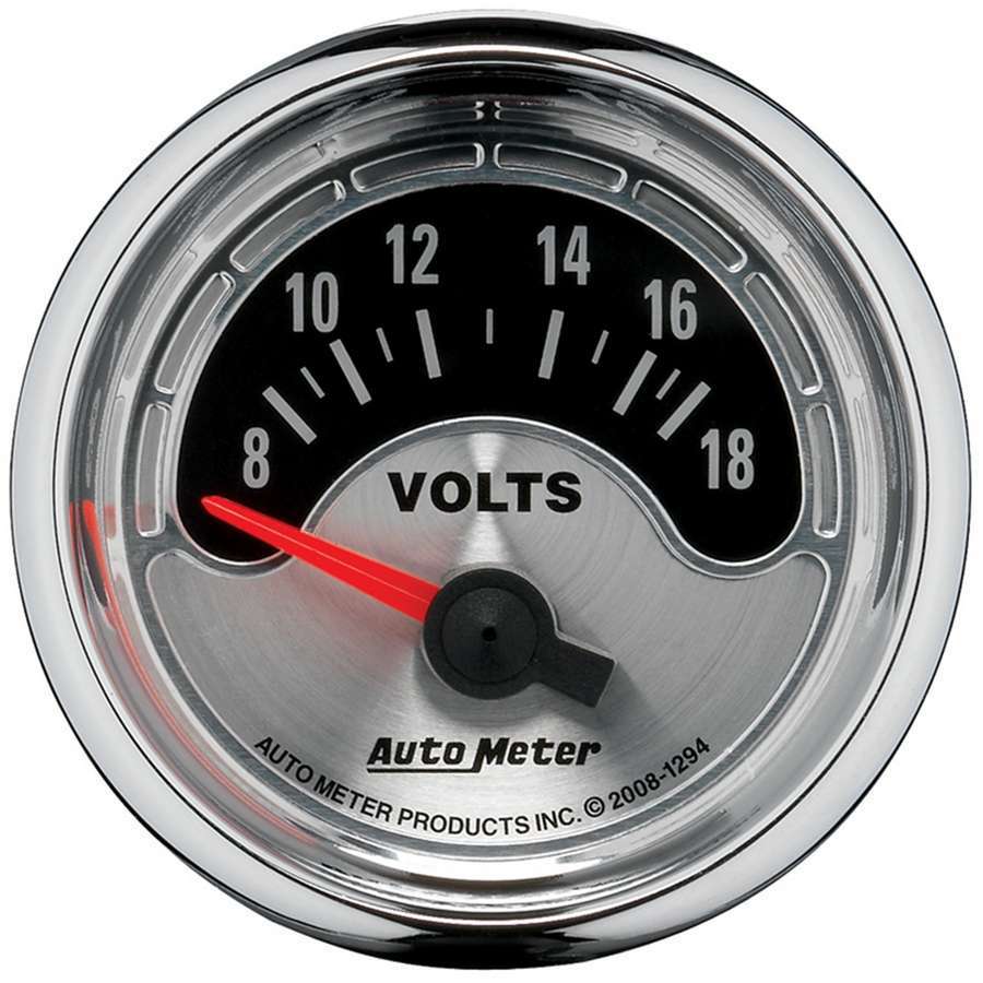 AutoMeter2-1/16 A/M Voltmeter Gauge 8-18