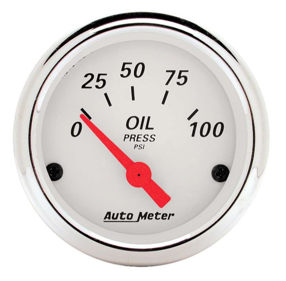 AutoMeterWhite Oil Pressure 0-100