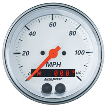 Load image into Gallery viewer, AutoMeter3-3/8 Speedometer 120MPH GPS Arctic White Series