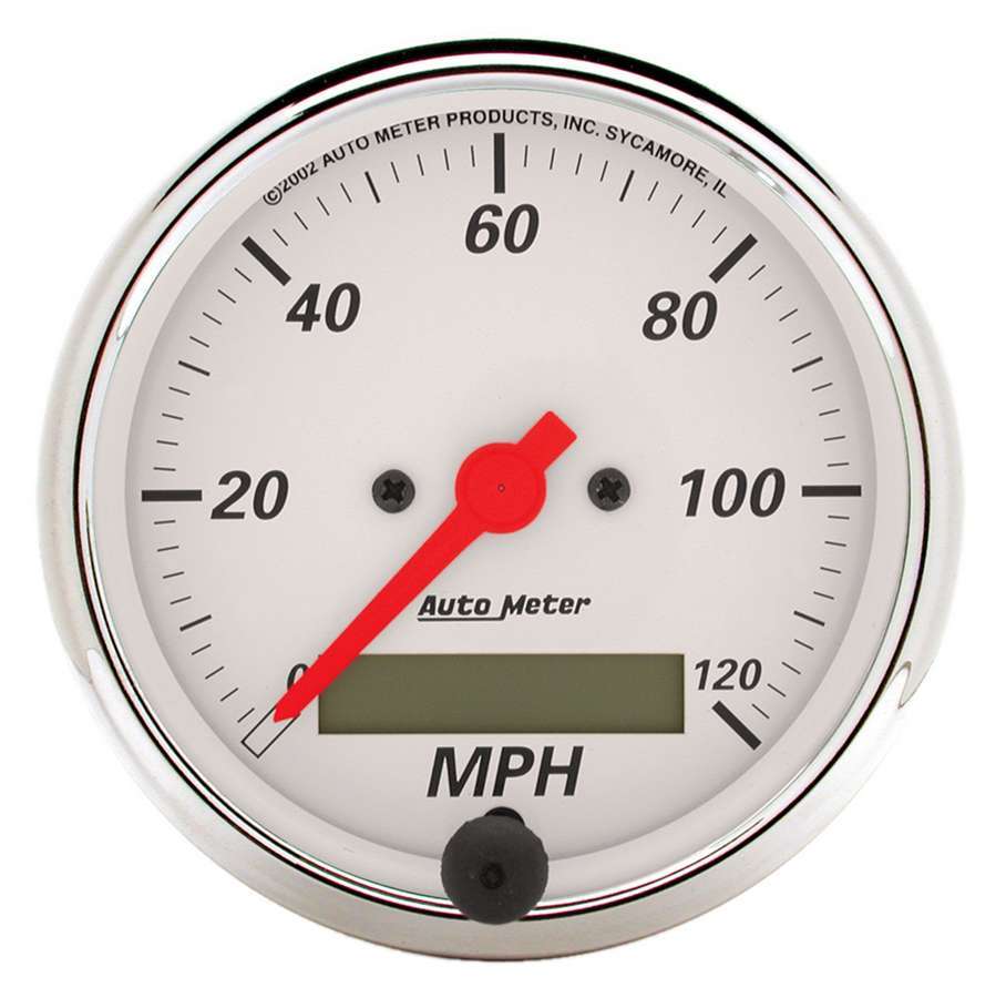 AutoMeterArctic White 3-1/8in 120 MPH Speedometer