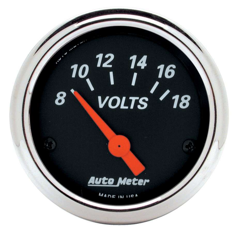 AutoMeter2-1/16 D/B Voltmeter Gauge 8-18