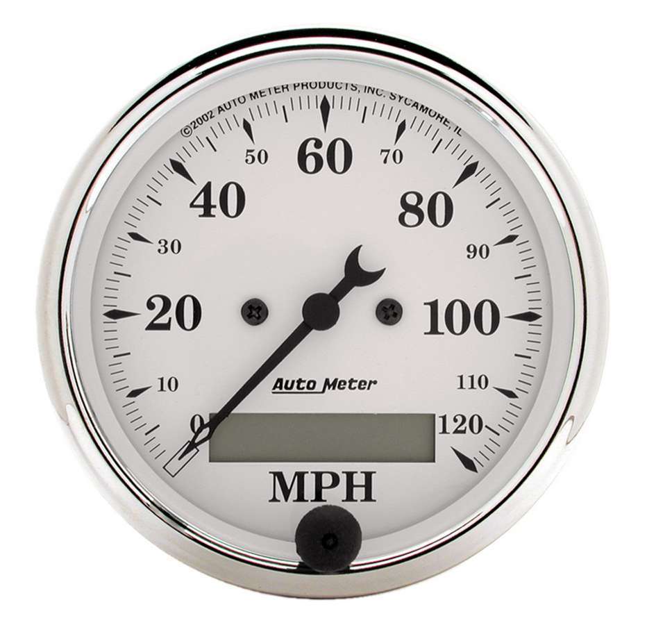 AutoMeterOld Tyme White 3 1/8in 120MPH Elec. Speedo