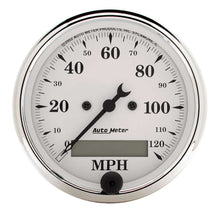 Load image into Gallery viewer, AutoMeterOld Tyme White 3 1/8in 120MPH Elec. Speedo