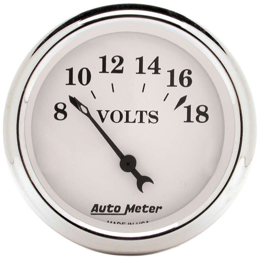 AutoMeterOld Tyme White 2 1/16in Voltmeter 8-18