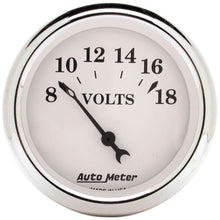 Load image into Gallery viewer, AutoMeterOld Tyme White 2 1/16in Voltmeter 8-18