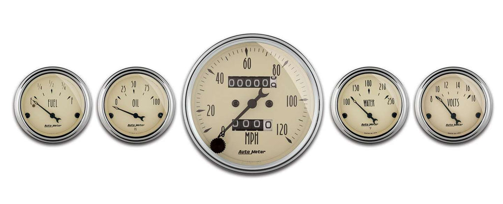 AutoMeterA/B 5pc. Gauge Kit w/Mech. Speedo