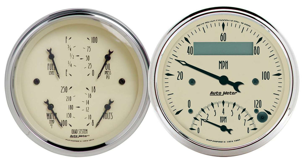 AutoMeter3-3/8in A/B Quad/Speedo/Tach Combo