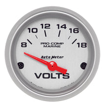 Load image into Gallery viewer, AutoMeter2-1/16 Ultra Lite Marine Voltmeter 8-18 Volts