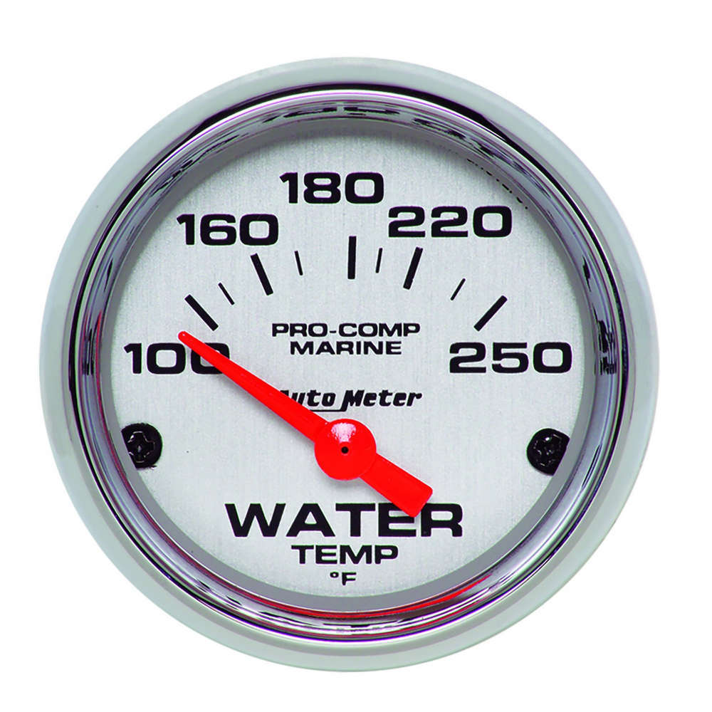 AutoMeter2-1/16 Water Temp Gauge 100-250F P/C Marine