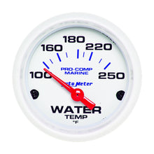 Load image into Gallery viewer, AutoMeter2-1/16 Water Temp Gauge 100-250F White Phantom