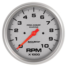 Load image into Gallery viewer, AutoMeter5in U/L Tachometer Gauge 10000 RPM Silver