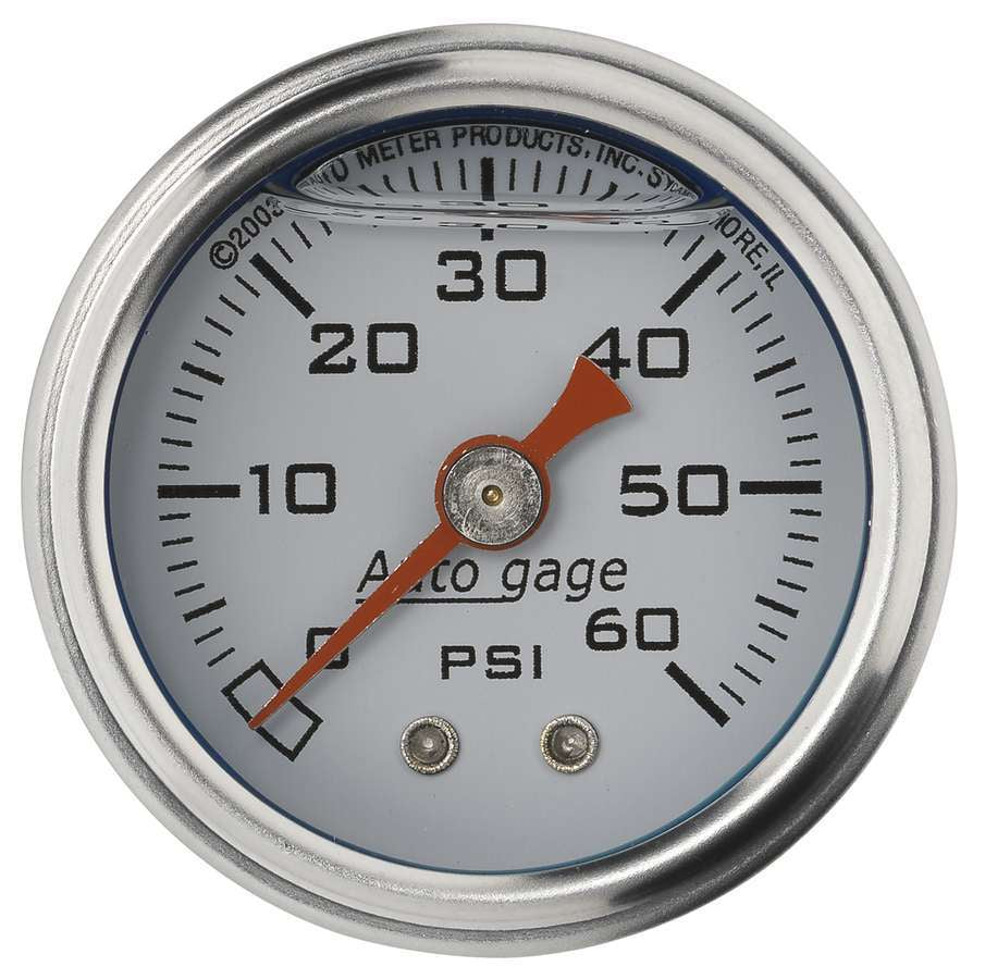 AutoMeter1-1/2in Pressure Gauge 0-60psi- White