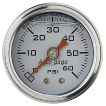 Load image into Gallery viewer, AutoMeter1-1/2in Pressure Gauge 0-60psi- White