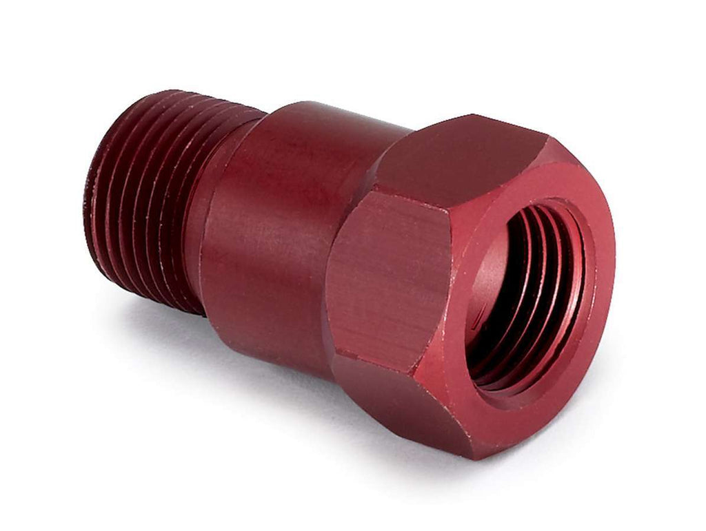 AutoMeter3/8in Npt Aluminum Temp. Adapter Fitting - Red