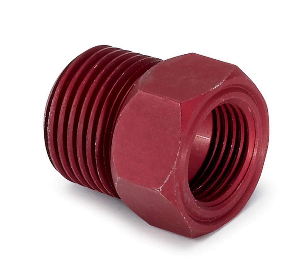 AutoMeter1/2in NPT Aluminum Temp. Adapter Fitting - Red