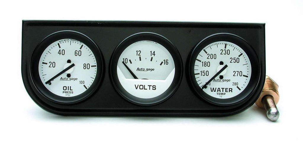 AutoMeter2-1/16in Oil/Volt/Water Console