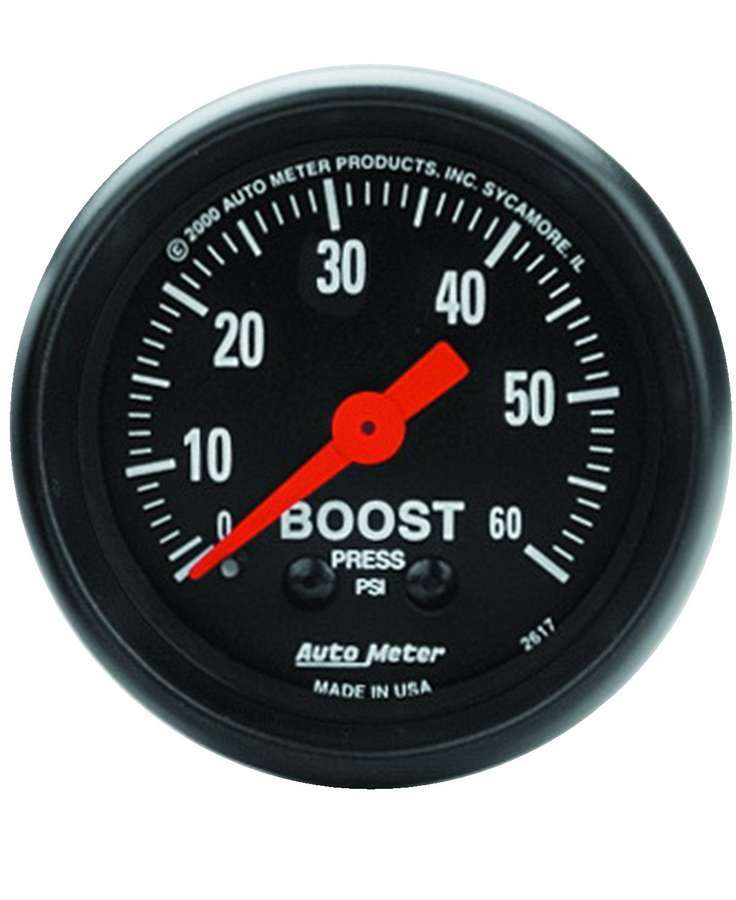 AutoMeter2-1/16in Z-Series Boost Gauge 0-60psi