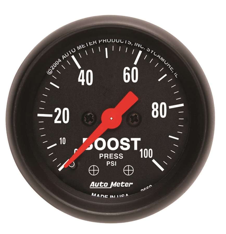 AutoMeter2-1/16in Z/S Boost Gauge - 0-100psi