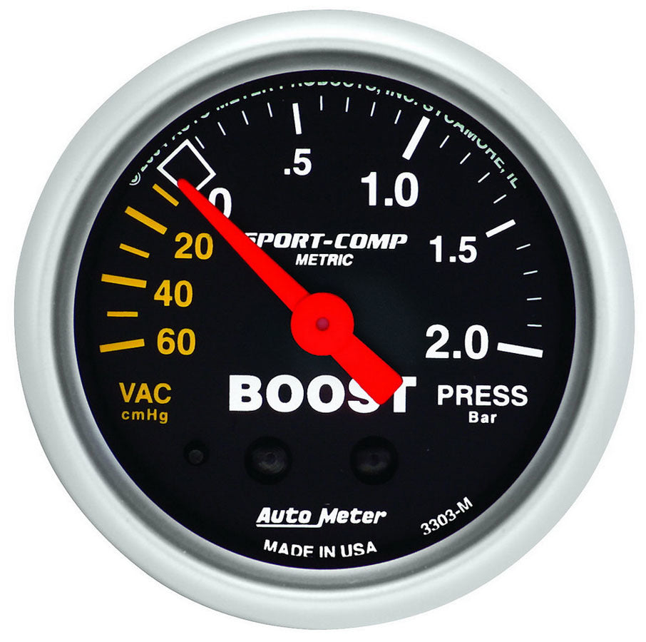 AutoMeter2-1/16in S/C Boost/Vacuum Gauge