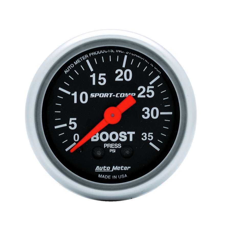 AutoMeter2-1/16in Sport Comp 0-35 Boost Gauge